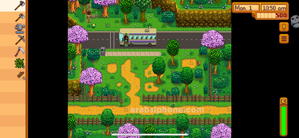 استخدام الحافلة للانتقال بين عوالم المزرعة - لعبة ستارديو فالي للايفون